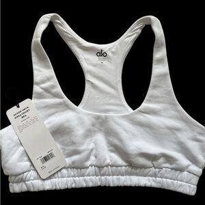 NEW WITH TAG Alo White Sports Sweatshirt Bra